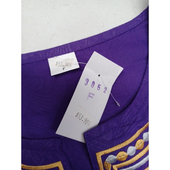 Kirat Mens Kameez Purple Pakistani Indian Qamees Shalwar Kurti Tunic F One Size - Picture 7 of 7